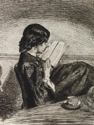 Lesen bei Lampenlicht